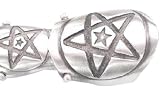 Pentagram Stars Goth Pewter Finger Ring Spike