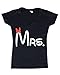 Shop4Ever® Mrs. matching couples Women V-Neck Couples Shirts SLIM FIT