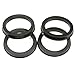 StanceMagic Hubcentric Rings (Pack of 4) - 66.6mm ID to 73.1mm OD - Black Poly Carbon Plastic Hubrings Hub - Compatible with Mercedes Benz Audi with 66.6mm Vehicle Hubs and 73.1mm Wheel Centerbore