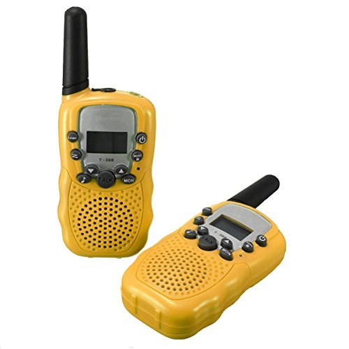T-388 Walkie Talkie Atomatic Battery Save LCD Walkie Talkie (yellow)