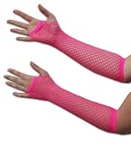 Carnival Long Fishnet Fingerless Gloves in Many Colors! Greatlookz Colors: Hot Pink