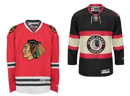NHL Toddler Chicago Blackhawks Third/Alternate Replica Jersey - R54X4Bdd (Black, 2-4T)