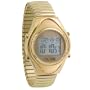 Mens Gold Talking Calendar Watch with Calendar Display Expansion Band