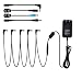 Azor Pedal Power Supply Adapter with 5 Way Chain Cables Fit for 9V Guitar Effect Pedal