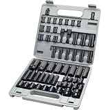 Northern Industrial Impact Socket - 3/8in. and 1/2in. Drives, 60-Pc. SAE & Metric Set