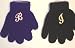 Set of Two Magic Stress Gloves Purple and Black Trim