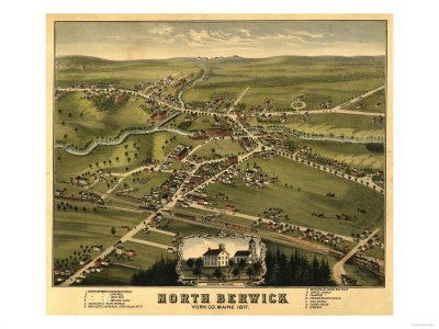 Panoramic Poster of North Berwick, Maine