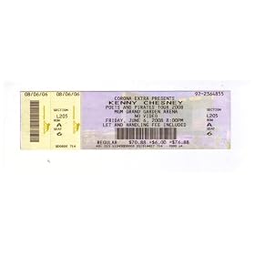 KENNY CHESNEY 6/6/08 MGM VEGAS CONCERT TICKET--NICE SOUVENIR & COLLECTIBLE!