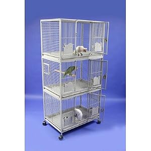 Large Triple Stack Bird Cage Color: Green