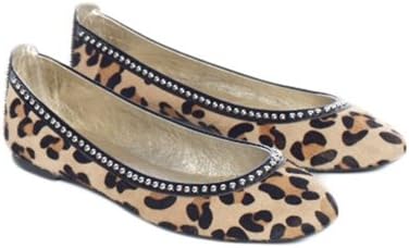 Laylajoy Women's Flats with Cheetah Printed Pony Leather