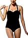 Retro 50s Halter Push Up Swimsuits Women Vintage One Piece Ruched Bathing Suits Swimwear