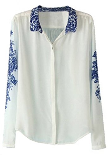 Women's V-neck Chiffon Shirt Blouse