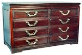Contemporary Asian Jewelry Chest / Box (horizontal) - rosewood, 8 fabric lined drawers