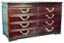 Contemporary Asian Jewelry Chest / Box (horizontal) - rosewood, 8 fabric lined drawers