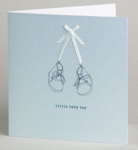 Baby Boy Booties Card