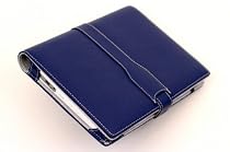 M-edge Genuine Leather Executive Jacket for Amazon Kindle First Generation (Pebbled Navy Blue) - ALL Sales Final