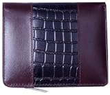 Leatherbay Leather Wallet w/Croc Accents Leather Wallets