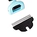 Pets Dog and Cat Grooming Brush For Shedding, Ideal Deshedding Tool, Best Long and Short Hair Slicker Brush, Reduces Loose Fur, Promotes Healthy Coat, Pack of 2 (Blue and Pink)