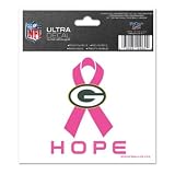 Green Bay Packers "Hope" Breast Cancer Awareness Campaign Ribbon Decals