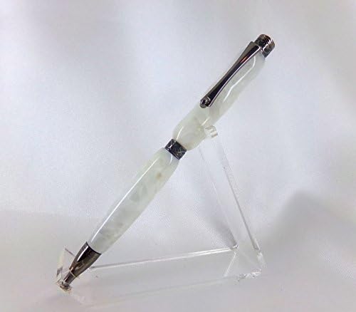 Hand Crafted Chic-Slim -Line Twist Pen w/Gun Metal Hardware and Crushed Pearl Acrylic