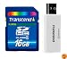 Transcend 16GB SDHC CARD (SD 2.0 SPD CLASS 6) with Compact Card Reader