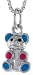 41xY05bx4sL. SL75  Build A Bear:Sterling Silver Child Size Teddy Bear Pendant, w/ Blue  Pink Enamel Design, 1/2 (13mm) tall