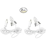 Set of 2 Darice 6402 Accessory Cord with 1 Lights, 6-Feet, White