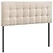 Modway Lily Tufted Linen Fabric Upholstered King Headboard in Ivory
