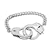 Caine's Handcuff Bracelet - Silver Tone title=