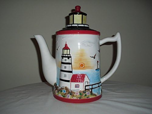 LIGHT HOUSE Ceramic 3 D Tea / Coffee Pot - Nauticals