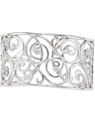 Diamond Cuff Bracelet Sterling Silver 1/2 Ct Tw