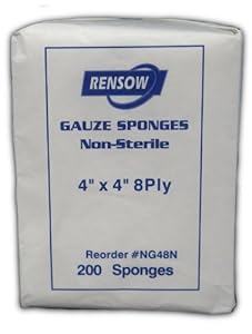 Rensow Non-Sterile Gauze Sponges - 8 Ply - 4