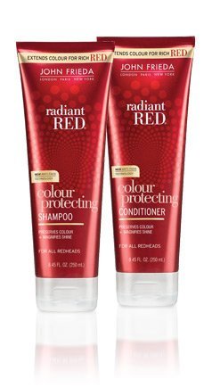 John Frieda Radiant Red Shampoo & Conditioner Set with Free Nail File