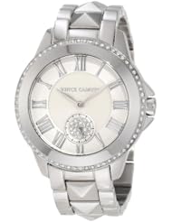 Vince Camuto Womens VC/5049SVSV Round Swarovski Crystal Accented Silver-Tone Bracelet Watch