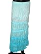 Bohemian Beaded Bellydance Bright Blue Cotton Skirt with Sequin Embroidery