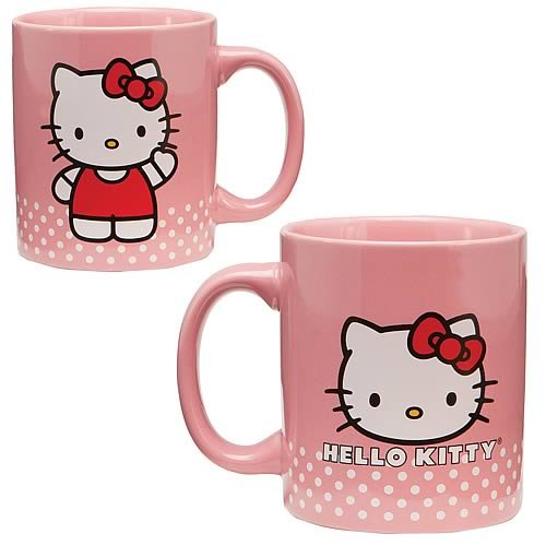 Vandor Hello Kitty 12 Ounce Ceramic Mug, Pink (18061)