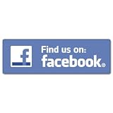 Find Us on Facebook car bumper sign sticker 7" x 2"