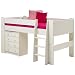 Steens Childrens Bedroom Furniture Steens Glossy White Mid Sleeper Kids Bed