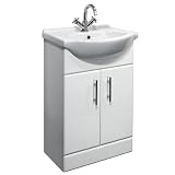 550mm White Gloss Vanity Unit