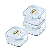 Kinetic Go Green GlassLock 1332 17-Ounce Square Glass Food-Storage Containers with Locking Lids,