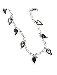 Sterling Silver 30 Inch Necklace with Leaf Drop Design