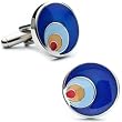 Royal Blue Graduated Circles Cufflinks Cuff Links