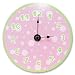 Trend Lab Pink Dots With Sage Numbers Wall Clock, Pink