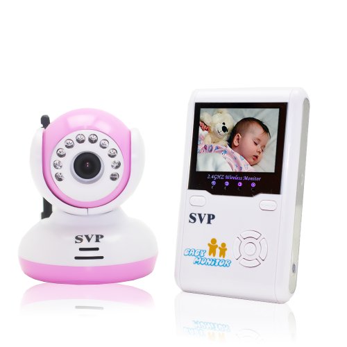 Pink Baby Day & Night Handheld Color Video Monitor with 2.4
