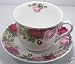 English Bone China Breakfast Cup and Saucer Set Roy Kirkham Garden Rose