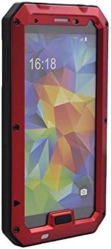 Nancy's Shop Waterproof Cover Case for Samsung Galaxy S5 Sv, Extreme Luxury Waterproof/shockproof/dustproof Aluminum Metal Corning Gorilla Glass Heavy Duty Protection Hard Cover Skin Case for Samsung Galaxy Samsung Galaxy S5 (1-red Nancy's Shop Aluminum Metal Waterproof Case Cover)
