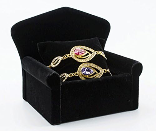 Ulike2 New Single Sofa Pillow Bracelet Watches Jewelry Stand Holder Velvet Display Rack (Black)