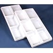 2 White 6 Slot Travel Pocket Watch Bracelet Display Tray Inserts