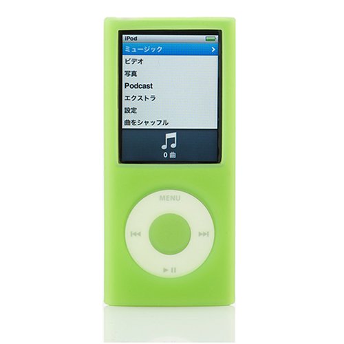 Cover image : Simplism iPod nano4th用シリコンケース グリーン Silicone Case for iPod nano 4th Green TR-SCNN4-GR