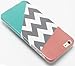Bastex iPhone 6+ Case, Heavy Duty Snap On Protective Case - Tri Pink Chevron and Teal Pattern Design Hard Case for Apple iPhone 6 Plus, 5.5